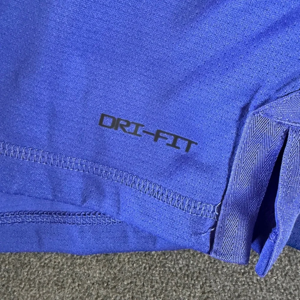 Jordan Performance Top Mens Medium Blue Long Sleeve Dri-FIT Mock Neck Jumpman